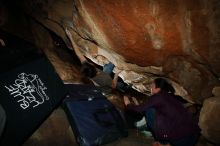 Bouldering in Hueco Tanks on 01/14/2019 with Blue Lizard Climbing and Yoga

Filename: SRM_20190114_1317280.jpg
Aperture: f/8.0
Shutter Speed: 1/250
Body: Canon EOS-1D Mark II
Lens: Canon EF 16-35mm f/2.8 L