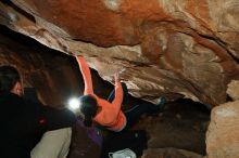 Bouldering in Hueco Tanks on 01/14/2019 with Blue Lizard Climbing and Yoga

Filename: SRM_20190114_1321040.jpg
Aperture: f/8.0
Shutter Speed: 1/250
Body: Canon EOS-1D Mark II
Lens: Canon EF 16-35mm f/2.8 L