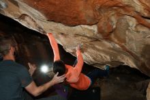 Bouldering in Hueco Tanks on 01/14/2019 with Blue Lizard Climbing and Yoga

Filename: SRM_20190114_1330490.jpg
Aperture: f/8.0
Shutter Speed: 1/250
Body: Canon EOS-1D Mark II
Lens: Canon EF 16-35mm f/2.8 L