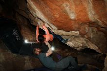 Bouldering in Hueco Tanks on 01/14/2019 with Blue Lizard Climbing and Yoga

Filename: SRM_20190114_1331140.jpg
Aperture: f/8.0
Shutter Speed: 1/250
Body: Canon EOS-1D Mark II
Lens: Canon EF 16-35mm f/2.8 L