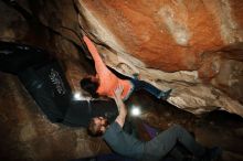 Bouldering in Hueco Tanks on 01/14/2019 with Blue Lizard Climbing and Yoga

Filename: SRM_20190114_1331170.jpg
Aperture: f/8.0
Shutter Speed: 1/250
Body: Canon EOS-1D Mark II
Lens: Canon EF 16-35mm f/2.8 L