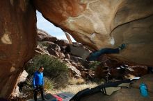 Bouldering in Hueco Tanks on 01/14/2019 with Blue Lizard Climbing and Yoga

Filename: SRM_20190114_1340220.jpg
Aperture: f/8.0
Shutter Speed: 1/250
Body: Canon EOS-1D Mark II
Lens: Canon EF 16-35mm f/2.8 L