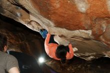 Bouldering in Hueco Tanks on 01/14/2019 with Blue Lizard Climbing and Yoga

Filename: SRM_20190114_1350120.jpg
Aperture: f/8.0
Shutter Speed: 1/250
Body: Canon EOS-1D Mark II
Lens: Canon EF 16-35mm f/2.8 L