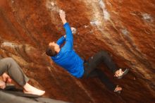 Bouldering in Hueco Tanks on 01/14/2019 with Blue Lizard Climbing and Yoga

Filename: SRM_20190114_1519000.jpg
Aperture: f/2.0
Shutter Speed: 1/160
Body: Canon EOS-1D Mark II
Lens: Canon EF 50mm f/1.8 II