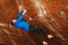 Bouldering in Hueco Tanks on 01/14/2019 with Blue Lizard Climbing and Yoga

Filename: SRM_20190114_1519070.jpg
Aperture: f/2.0
Shutter Speed: 1/160
Body: Canon EOS-1D Mark II
Lens: Canon EF 50mm f/1.8 II