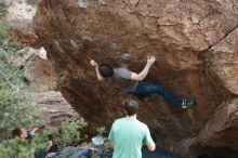 Bouldering in Hueco Tanks on 01/14/2019 with Blue Lizard Climbing and Yoga

Filename: SRM_20190114_1648500.jpg
Aperture: f/2.5
Shutter Speed: 1/320
Body: Canon EOS-1D Mark II
Lens: Canon EF 50mm f/1.8 II