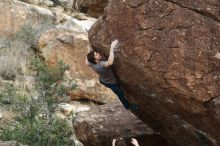 Bouldering in Hueco Tanks on 01/14/2019 with Blue Lizard Climbing and Yoga

Filename: SRM_20190114_1649160.jpg
Aperture: f/3.2
Shutter Speed: 1/320
Body: Canon EOS-1D Mark II
Lens: Canon EF 50mm f/1.8 II