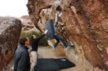 Bouldering in Hueco Tanks on 01/14/2019 with Blue Lizard Climbing and Yoga

Filename: SRM_20190114_1739200.jpg
Aperture: f/5.0
Shutter Speed: 1/200
Body: Canon EOS-1D Mark II
Lens: Canon EF 16-35mm f/2.8 L