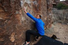 Bouldering in Hueco Tanks on 01/14/2019 with Blue Lizard Climbing and Yoga

Filename: SRM_20190114_1757590.jpg
Aperture: f/4.0
Shutter Speed: 1/250
Body: Canon EOS-1D Mark II
Lens: Canon EF 16-35mm f/2.8 L