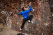 Bouldering in Hueco Tanks on 01/14/2019 with Blue Lizard Climbing and Yoga

Filename: SRM_20190114_1758120.jpg
Aperture: f/4.0
Shutter Speed: 1/250
Body: Canon EOS-1D Mark II
Lens: Canon EF 16-35mm f/2.8 L