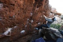 Bouldering in Hueco Tanks on 01/14/2019 with Blue Lizard Climbing and Yoga

Filename: SRM_20190114_1012160.jpg
Aperture: f/5.6
Shutter Speed: 1/160
Body: Canon EOS-1D Mark II
Lens: Canon EF 16-35mm f/2.8 L