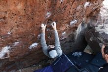 Bouldering in Hueco Tanks on 01/14/2019 with Blue Lizard Climbing and Yoga

Filename: SRM_20190114_1025470.jpg
Aperture: f/4.5
Shutter Speed: 1/160
Body: Canon EOS-1D Mark II
Lens: Canon EF 16-35mm f/2.8 L
