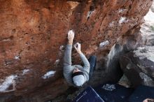 Bouldering in Hueco Tanks on 01/14/2019 with Blue Lizard Climbing and Yoga

Filename: SRM_20190114_1025550.jpg
Aperture: f/5.0
Shutter Speed: 1/160
Body: Canon EOS-1D Mark II
Lens: Canon EF 16-35mm f/2.8 L