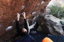 Bouldering in Hueco Tanks on 01/14/2019 with Blue Lizard Climbing and Yoga

Filename: SRM_20190114_1027540.jpg
Aperture: f/4.5
Shutter Speed: 1/200
Body: Canon EOS-1D Mark II
Lens: Canon EF 16-35mm f/2.8 L