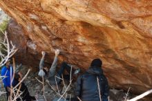 Bouldering in Hueco Tanks on 01/14/2019 with Blue Lizard Climbing and Yoga

Filename: SRM_20190114_1101020.jpg
Aperture: f/4.5
Shutter Speed: 1/250
Body: Canon EOS-1D Mark II
Lens: Canon EF 50mm f/1.8 II