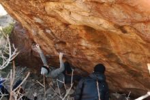 Bouldering in Hueco Tanks on 01/14/2019 with Blue Lizard Climbing and Yoga

Filename: SRM_20190114_1101070.jpg
Aperture: f/4.5
Shutter Speed: 1/250
Body: Canon EOS-1D Mark II
Lens: Canon EF 50mm f/1.8 II