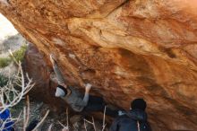 Bouldering in Hueco Tanks on 01/14/2019 with Blue Lizard Climbing and Yoga

Filename: SRM_20190114_1101090.jpg
Aperture: f/5.0
Shutter Speed: 1/250
Body: Canon EOS-1D Mark II
Lens: Canon EF 50mm f/1.8 II