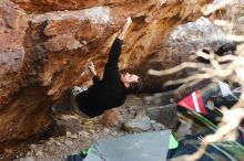 Bouldering in Hueco Tanks on 01/14/2019 with Blue Lizard Climbing and Yoga

Filename: SRM_20190114_1105010.jpg
Aperture: f/3.2
Shutter Speed: 1/250
Body: Canon EOS-1D Mark II
Lens: Canon EF 50mm f/1.8 II