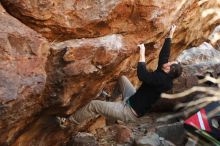 Bouldering in Hueco Tanks on 01/14/2019 with Blue Lizard Climbing and Yoga

Filename: SRM_20190114_1105050.jpg
Aperture: f/3.2
Shutter Speed: 1/250
Body: Canon EOS-1D Mark II
Lens: Canon EF 50mm f/1.8 II