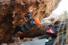 Bouldering in Hueco Tanks on 01/14/2019 with Blue Lizard Climbing and Yoga

Filename: SRM_20190114_1107370.jpg
Aperture: f/2.8
Shutter Speed: 1/250
Body: Canon EOS-1D Mark II
Lens: Canon EF 50mm f/1.8 II