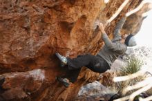 Bouldering in Hueco Tanks on 01/14/2019 with Blue Lizard Climbing and Yoga

Filename: SRM_20190114_1110440.jpg
Aperture: f/2.8
Shutter Speed: 1/250
Body: Canon EOS-1D Mark II
Lens: Canon EF 50mm f/1.8 II