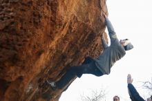 Bouldering in Hueco Tanks on 01/14/2019 with Blue Lizard Climbing and Yoga

Filename: SRM_20190114_1111080.jpg
Aperture: f/2.8
Shutter Speed: 1/250
Body: Canon EOS-1D Mark II
Lens: Canon EF 50mm f/1.8 II