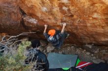 Bouldering in Hueco Tanks on 01/14/2019 with Blue Lizard Climbing and Yoga

Filename: SRM_20190114_1115210.jpg
Aperture: f/2.8
Shutter Speed: 1/250
Body: Canon EOS-1D Mark II
Lens: Canon EF 50mm f/1.8 II