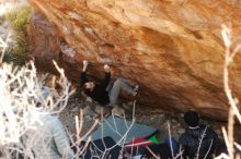 Bouldering in Hueco Tanks on 01/14/2019 with Blue Lizard Climbing and Yoga

Filename: SRM_20190114_1118130.jpg
Aperture: f/2.8
Shutter Speed: 1/250
Body: Canon EOS-1D Mark II
Lens: Canon EF 50mm f/1.8 II