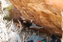 Bouldering in Hueco Tanks on 01/14/2019 with Blue Lizard Climbing and Yoga

Filename: SRM_20190114_1118210.jpg
Aperture: f/4.0
Shutter Speed: 1/250
Body: Canon EOS-1D Mark II
Lens: Canon EF 50mm f/1.8 II