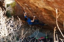 Bouldering in Hueco Tanks on 01/14/2019 with Blue Lizard Climbing and Yoga

Filename: SRM_20190114_1120000.jpg
Aperture: f/4.0
Shutter Speed: 1/250
Body: Canon EOS-1D Mark II
Lens: Canon EF 50mm f/1.8 II