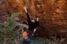 Bouldering in Hueco Tanks on 01/14/2019 with Blue Lizard Climbing and Yoga

Filename: SRM_20190114_1128000.jpg
Aperture: f/4.0
Shutter Speed: 1/250
Body: Canon EOS-1D Mark II
Lens: Canon EF 50mm f/1.8 II