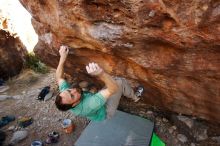 Bouldering in Hueco Tanks on 01/14/2019 with Blue Lizard Climbing and Yoga

Filename: SRM_20190114_1140450.jpg
Aperture: f/5.6
Shutter Speed: 1/250
Body: Canon EOS-1D Mark II
Lens: Canon EF 16-35mm f/2.8 L