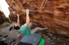 Bouldering in Hueco Tanks on 01/14/2019 with Blue Lizard Climbing and Yoga

Filename: SRM_20190114_1140500.jpg
Aperture: f/6.3
Shutter Speed: 1/250
Body: Canon EOS-1D Mark II
Lens: Canon EF 16-35mm f/2.8 L