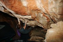 Bouldering in Hueco Tanks on 01/14/2019 with Blue Lizard Climbing and Yoga

Filename: SRM_20190114_1258200.jpg
Aperture: f/8.0
Shutter Speed: 1/250
Body: Canon EOS-1D Mark II
Lens: Canon EF 16-35mm f/2.8 L