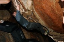 Bouldering in Hueco Tanks on 01/14/2019 with Blue Lizard Climbing and Yoga

Filename: SRM_20190114_1304470.jpg
Aperture: f/8.0
Shutter Speed: 1/250
Body: Canon EOS-1D Mark II
Lens: Canon EF 16-35mm f/2.8 L