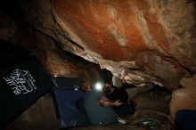 Bouldering in Hueco Tanks on 01/14/2019 with Blue Lizard Climbing and Yoga

Filename: SRM_20190114_1315350.jpg
Aperture: f/8.0
Shutter Speed: 1/250
Body: Canon EOS-1D Mark II
Lens: Canon EF 16-35mm f/2.8 L