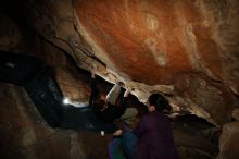 Bouldering in Hueco Tanks on 01/14/2019 with Blue Lizard Climbing and Yoga

Filename: SRM_20190114_1319480.jpg
Aperture: f/8.0
Shutter Speed: 1/250
Body: Canon EOS-1D Mark II
Lens: Canon EF 16-35mm f/2.8 L