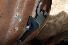 Bouldering in Hueco Tanks on 01/14/2019 with Blue Lizard Climbing and Yoga

Filename: SRM_20190114_1535090.jpg
Aperture: f/4.0
Shutter Speed: 1/250
Body: Canon EOS-1D Mark II
Lens: Canon EF 50mm f/1.8 II