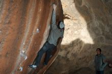 Bouldering in Hueco Tanks on 01/14/2019 with Blue Lizard Climbing and Yoga

Filename: SRM_20190114_1535170.jpg
Aperture: f/4.0
Shutter Speed: 1/250
Body: Canon EOS-1D Mark II
Lens: Canon EF 50mm f/1.8 II