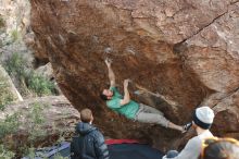 Bouldering in Hueco Tanks on 01/14/2019 with Blue Lizard Climbing and Yoga

Filename: SRM_20190114_1635240.jpg
Aperture: f/4.5
Shutter Speed: 1/320
Body: Canon EOS-1D Mark II
Lens: Canon EF 50mm f/1.8 II