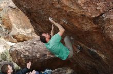 Bouldering in Hueco Tanks on 01/14/2019 with Blue Lizard Climbing and Yoga

Filename: SRM_20190114_1635340.jpg
Aperture: f/5.6
Shutter Speed: 1/320
Body: Canon EOS-1D Mark II
Lens: Canon EF 50mm f/1.8 II