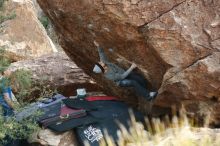 Bouldering in Hueco Tanks on 01/14/2019 with Blue Lizard Climbing and Yoga

Filename: SRM_20190114_1645160.jpg
Aperture: f/2.8
Shutter Speed: 1/320
Body: Canon EOS-1D Mark II
Lens: Canon EF 50mm f/1.8 II