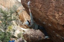 Bouldering in Hueco Tanks on 01/14/2019 with Blue Lizard Climbing and Yoga

Filename: SRM_20190114_1645400.jpg
Aperture: f/3.2
Shutter Speed: 1/320
Body: Canon EOS-1D Mark II
Lens: Canon EF 50mm f/1.8 II