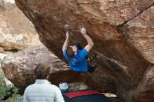 Bouldering in Hueco Tanks on 01/14/2019 with Blue Lizard Climbing and Yoga

Filename: SRM_20190114_1647181.jpg
Aperture: f/2.5
Shutter Speed: 1/320
Body: Canon EOS-1D Mark II
Lens: Canon EF 50mm f/1.8 II