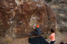 Bouldering in Hueco Tanks on 01/14/2019 with Blue Lizard Climbing and Yoga

Filename: SRM_20190114_1750170.jpg
Aperture: f/6.3
Shutter Speed: 1/250
Body: Canon EOS-1D Mark II
Lens: Canon EF 16-35mm f/2.8 L