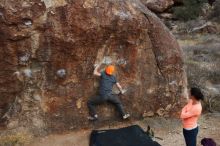 Bouldering in Hueco Tanks on 01/14/2019 with Blue Lizard Climbing and Yoga

Filename: SRM_20190114_1751510.jpg
Aperture: f/5.6
Shutter Speed: 1/250
Body: Canon EOS-1D Mark II
Lens: Canon EF 16-35mm f/2.8 L