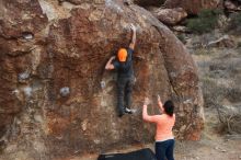 Bouldering in Hueco Tanks on 01/14/2019 with Blue Lizard Climbing and Yoga

Filename: SRM_20190114_1752050.jpg
Aperture: f/5.0
Shutter Speed: 1/250
Body: Canon EOS-1D Mark II
Lens: Canon EF 16-35mm f/2.8 L