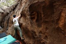 Bouldering in Hueco Tanks on 01/18/2019 with Blue Lizard Climbing and Yoga

Filename: SRM_20190118_1222370.jpg
Aperture: f/5.0
Shutter Speed: 1/100
Body: Canon EOS-1D Mark II
Lens: Canon EF 16-35mm f/2.8 L