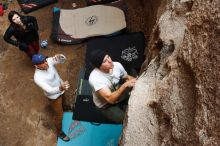 Bouldering in Hueco Tanks on 01/18/2019 with Blue Lizard Climbing and Yoga

Filename: SRM_20190118_1227570.jpg
Aperture: f/11.0
Shutter Speed: 1/125
Body: Canon EOS-1D Mark II
Lens: Canon EF 16-35mm f/2.8 L