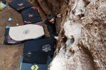 Bouldering in Hueco Tanks on 01/18/2019 with Blue Lizard Climbing and Yoga

Filename: SRM_20190118_1239210.jpg
Aperture: f/5.0
Shutter Speed: 1/125
Body: Canon EOS-1D Mark II
Lens: Canon EF 16-35mm f/2.8 L